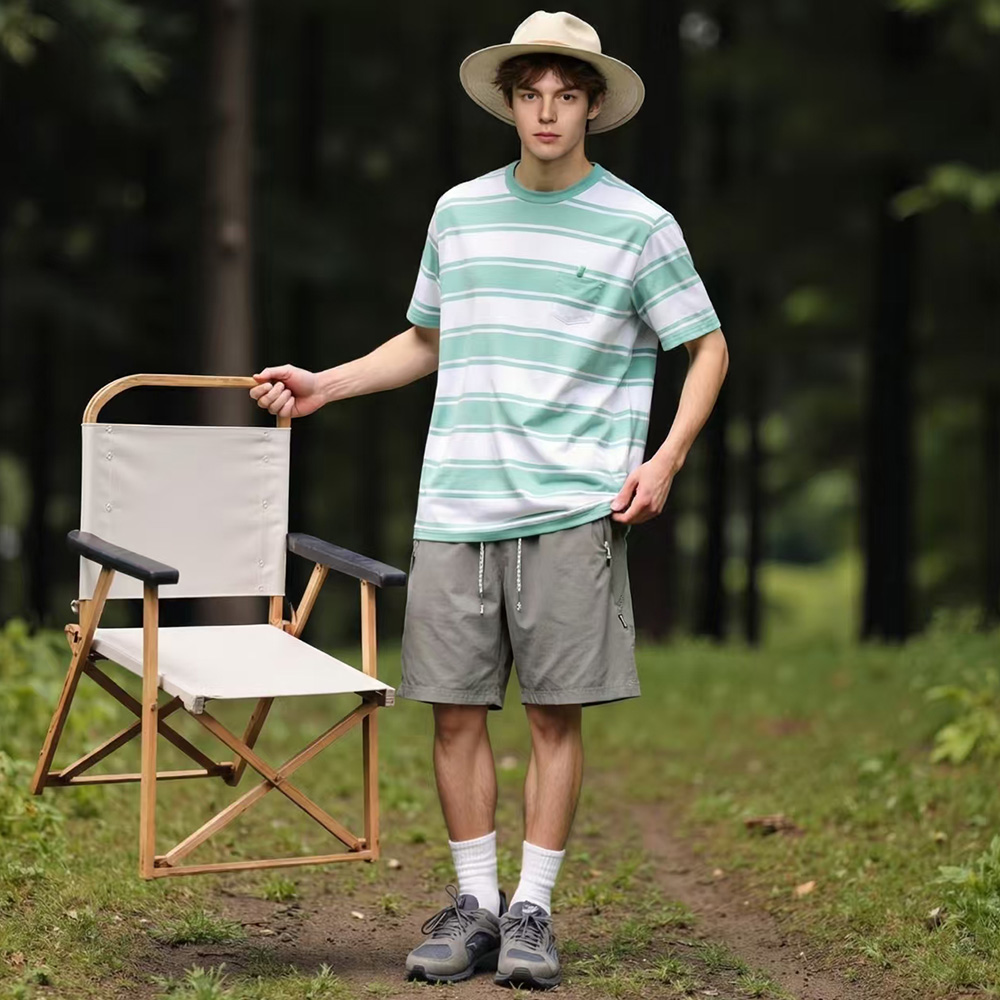 Pantalones cortos de secado rápido con cordón para hombre