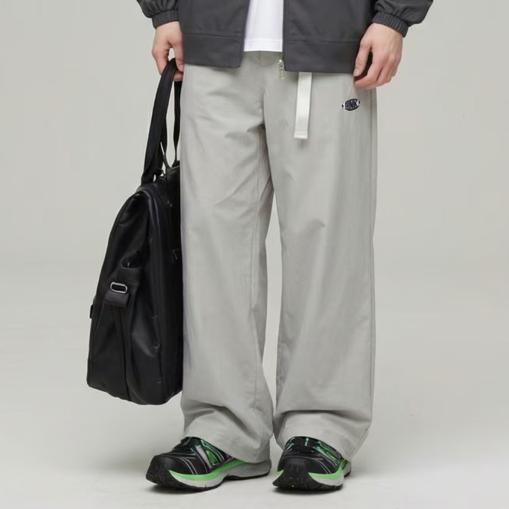 Pantalones elásticos casuales de pierna ancha para hombre