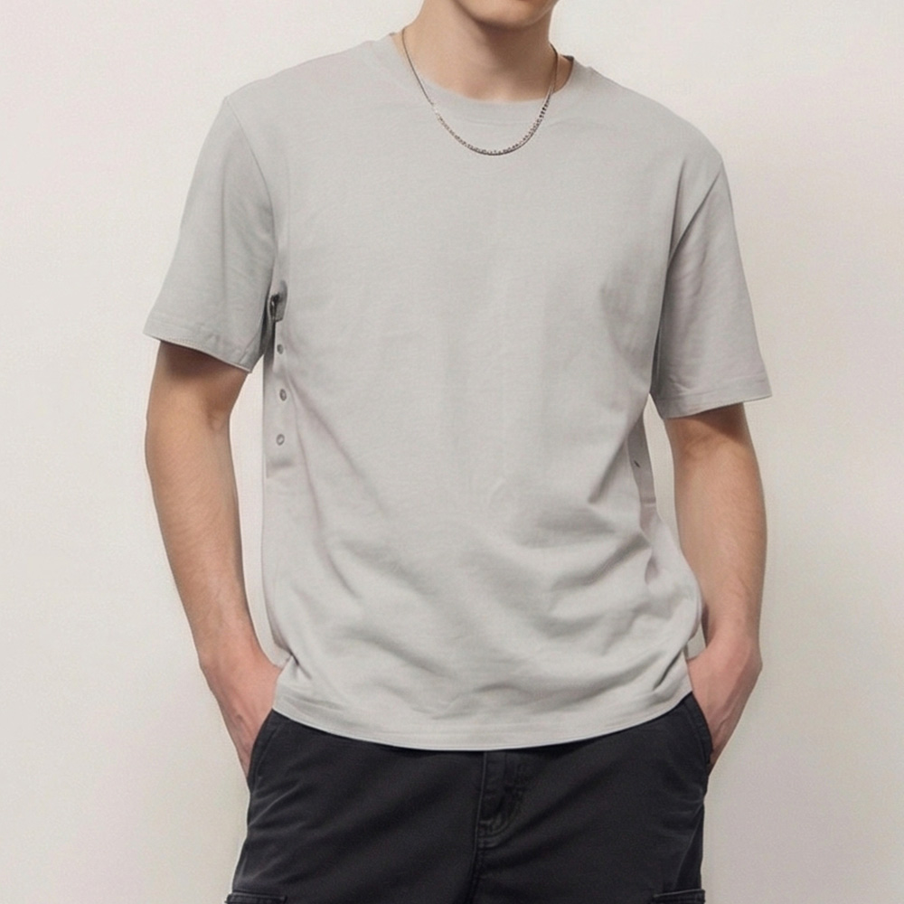 Camiseta de cuello redondo para hombre