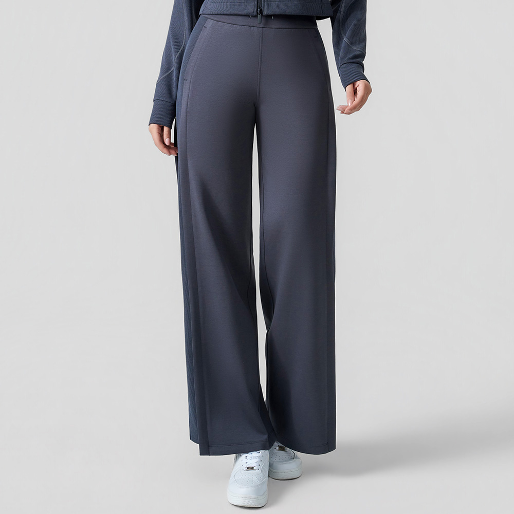 Pantalones acanalados de pierna ancha