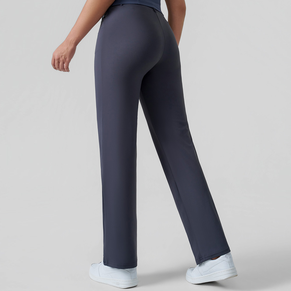 Pantalones casuales transpirables de pierna ancha para mujer