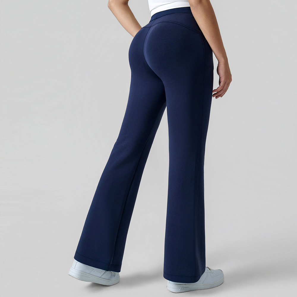 Pantalones de yoga ajustados con cordón de cintura alta