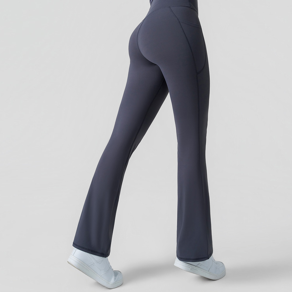 Leggings de yoga cruzados con cintura cruzada en V